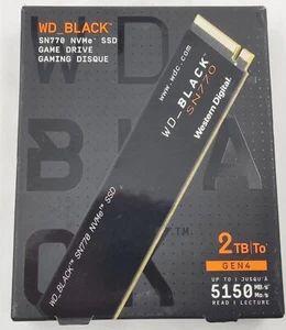 2TB WD Black SN770 SSD Gen4 NVMe M.2 2280 Solid State Drive - Photo 1/3