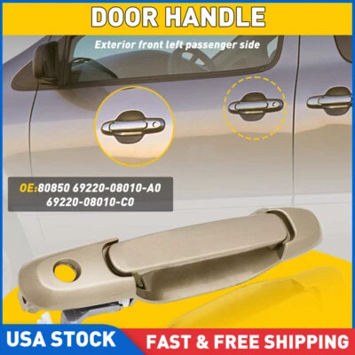 Para 1998-2003 Toyota Sienna 69220-08010-A0 maçaneta de porta lado do motorista bege plástico - Imagem 1 de 4