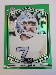 2022  Leaf Metal Draft Sam Howell Green Prizm #P-SHI Commanders UNC - Picture 1 of 3