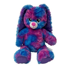 BAB Build a Bear PRIMAVERA LILA CONEJITO 17 pulgadas juguete de peluche conejo de Pascua tie dye - Imagen 1 de 11