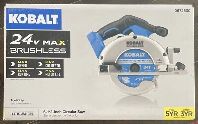 Kobalt KCS 6524B-03 24V Max Brushless 6-1/2" Circular Saw - Tool Only - NEW - Image 1 of 2