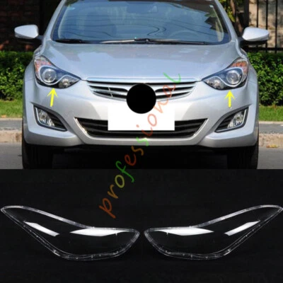 Cubierta de lente de reemplazo de faros laterales + sellador para Hyundai Elantra 2011-2016 Foto 1 de 4