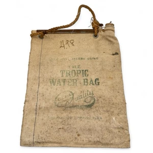 Vintage Tropic Water Bag Canvas Auto Cooler Canteen 1930s–50s Rustic Americana - Picture 1 of 10