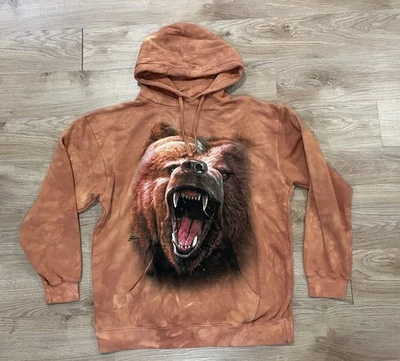 Sudadera con Capucha The Mountain All Over Print Grizzly Bear Adulto Grande - Usada en Excelente Condición Foto 1 de 4