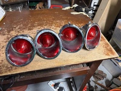 1963-1967 Chevrolet Corvette Taillights Set of 4 Tail Light Brake Lamps Housings - Image 1 of 4