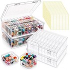 3 Pack Bead Organizer Box, 90 Pcs Small Clear Plastic Storage Containers