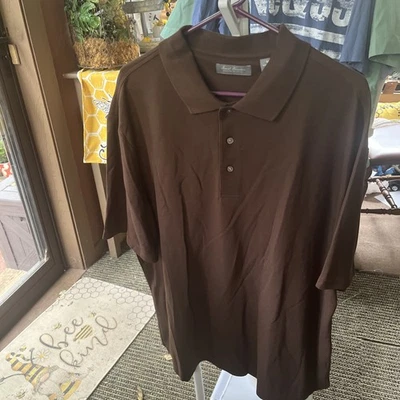 Camisa polo masculina Daniel Cremieux Signature Collection tamanho XL 32” de comprimento.  Bom - Imagem 1 de 4