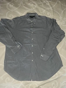 Ralph Lauren Button Up Hemd Herren XL schwarz weiß Gingham Karo Preppy - Bild 1 von 5