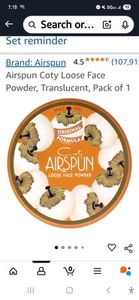 Coty Airspun Naturally Neutral Loose Face NIB Powder 070-11 Orignal Formula - Picture 1 of 2
