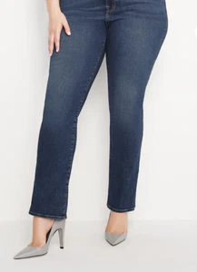 Good American Dark Wash Good Legs Blue Denim Jeans, Größe 28 Plus, Neu mit Etikett! - Bild 1 von 6