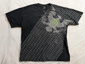 Vintage Monster Energy Black Eagle T-Shirt Men’s XL Skater Grunge Y2K VTG - Picture 1 of 8
