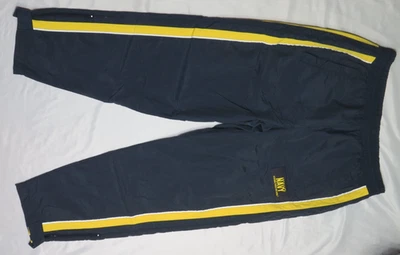 US AMERICA'S NAVY MEN MESH LINED WIND SWEATPANT M MED BLUE RUN GYM JOG 2009 VTG - Image 1 of 4