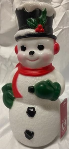 Place & Time ~ beleuchtete Tischplatte Weihnachten Blasform, 11" Schneemann, NEU (ohne Box) - Bild 1 von 5