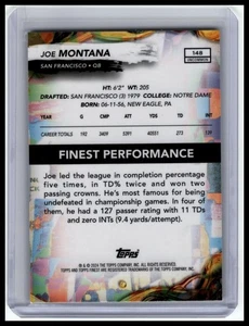 2024 Finest #148 Joe Montana Checkerboard Refractor - Picture 1 of 2