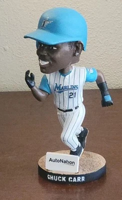 Florida (Miami) Marlins Chuck Carr Bobblehead 7/9/23 Giveaway. New. No Box. - Image 1 of 4