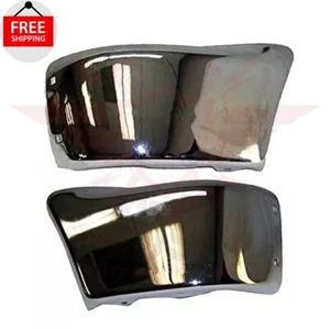New Front Bumper End Cap Chrome Left & Right 2PC Fits 1989-1991 TOYOTA PICKUP - Picture 1 of 7