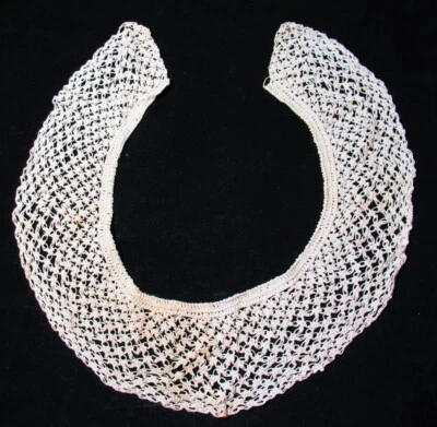 Vintage Lot of TWO (2) Beige Lace Collar Trim 3-1/2" by 40" Fabric Material #07 - Image 1 of 4