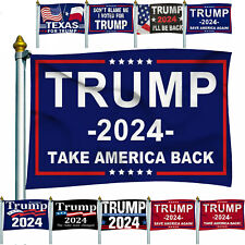 3x5 Feet Trump 2024 President Flag Take Save America Back Donald MAGA Republican