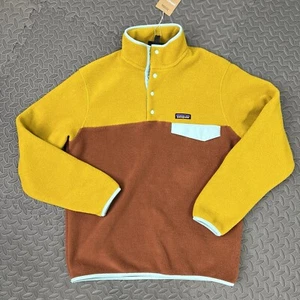 Patagonia Fleece Pullover Sz 2XL Mens Lightweight Synchilla Snap Sisu Brown - Picture 1 of 10