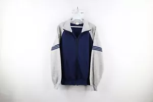 Vintage 70s Soffe Mens Medium Striped Color Block Full Zip Warm Up Jacket USA - Picture 1 of 9