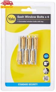 Locks P6P119 Sash Window Bolts (Pack of 6) - Picture 1 of 4