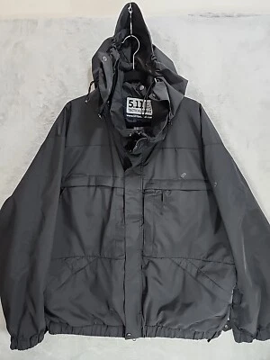 Chaqueta negra aislante con capucha y cremallera 5.11 Tactical Series 2XL para hombre Foto 1 de 4