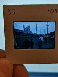Vintage 1960's 35mm Slide PRR Train Wilmington, DE Purina Building - Nice - Picture 1 of 1
