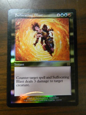MTG Apocalypse FOIL Suffocating Blast Gold Rare Excellent - NM Condition - Image 1 of 2
