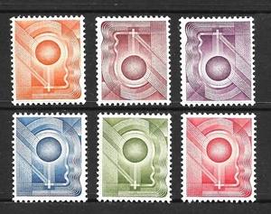 Suiza Trial Impresiones en color Cruz y bola en estado bastante bueno MNH 6 tonos de color como se muestra. - Imagen 1 de 2