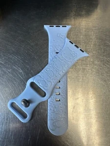 Hello Kitty Inspired Engrave Silicone Apple watch band 42mm/44mm/45mm/49mm M/L - Picture 1 of 4