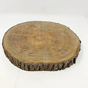 Bandeja trivet redonda borde vivo rebanada árbol madera natural 10,5" barniz decoración rústica - Imagen 1 de 10