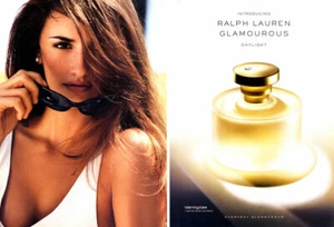 2003 Ralph Lauren Penélope Cruz Glamoroso Perfume Daylight 2 páginas ANUNCIO DE REVISTA - Imagen 1 de 1