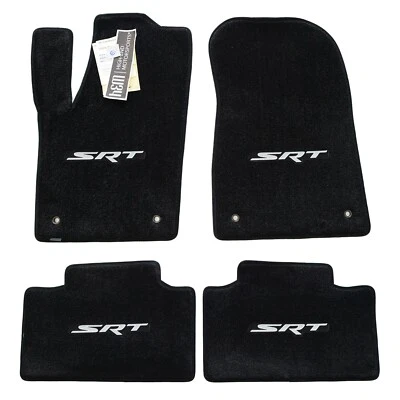 NEW 2014-2015 Jeep Grand Cherokee SRT Floor Mats 4PC 4 LOGOS Silver 32oz InStock - Imagem 1 de 4