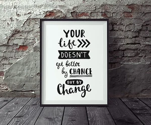 Poster "Change", Wandbild, Poster Spruch, Wohnzimmer Bild, Wandbild Spruch - Picture 1 of 1