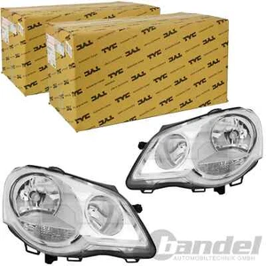 2x TYC H7/H1 SCHEINWERFER LINKS+RECHTS CHROM LWR+MOTOR für VW POLO 9N AB 05.2005 - Bild 1 von 1