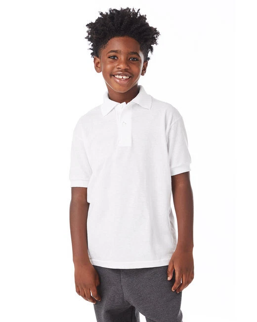 Hanes 054Y Youth 50/50 EcoSmart Jersey Knit Polo - Image 1 of 1