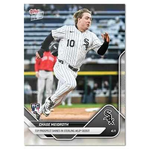 2025 MLB Topps Now #57 Chase Meidroth Shines in Debut RC White Sox Rookie - Picture 1 of 2