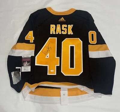 CAMISETA ALTERNATIVA FIRMADA POR TUUKKA RASK ADIDAS CLIMALITE BOSTON BRUINS CERTIFICADO DE AUTENTICIDAD JSA Foto 1 de 3