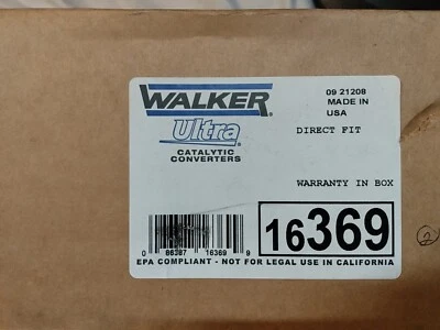 Catalytic Converter- Walker Ultra 16369 Direct Fit select Honda Accord, Acura... - Image 1 of 3