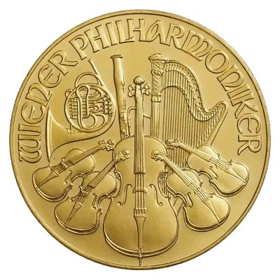 1 oz Austrian Gold Philharmonic 100 Euro Gold Coin BU - Random Year - Image 1 of 3