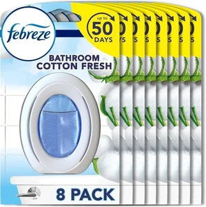 Febreze Bathroom Air Freshener, Odour Fighter, Spring Awakening, 8 Pack - Picture 1 of 4