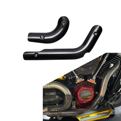 Carbon Fiber Exhaust Pipe Heat Shield with Aluminum Film Fits 17-25 FLHX FLTR Foto 1 de 4