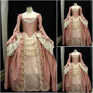18th Century Victorian Wedding Dresses Court Queen Charlotte Marie Antoinette - Picture 1 of 4