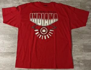 Vintage 90's Go Big Red Indiana Hoosiers 3XL T Shirt Single Stitch USA - Picture 1 of 7