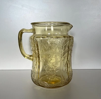 Vintage Federal Patrician Spoke 75 oz Amber Depression Glass Pitcher - Image 1 of 4