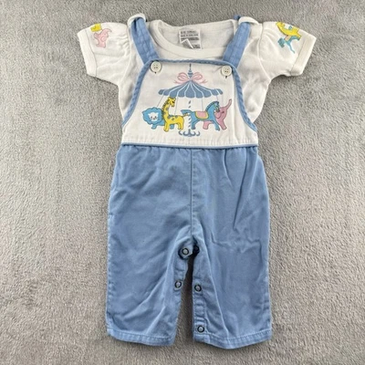 Montgomery Ward Conjunto Bebé 6-9 Meses Animales de Circo Mono y Camisa S/S De Colección Foto 1 de 4