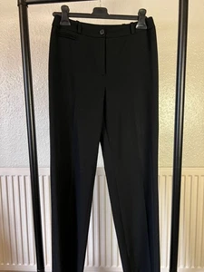ladies black straight leg trousers size 8 uk - Picture 1 of 7