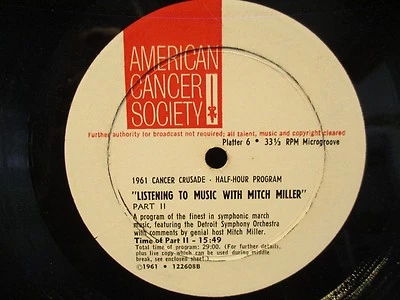 12" PSA American Cancer Society 1961 Cancer Crusade  - Image 1 of 2