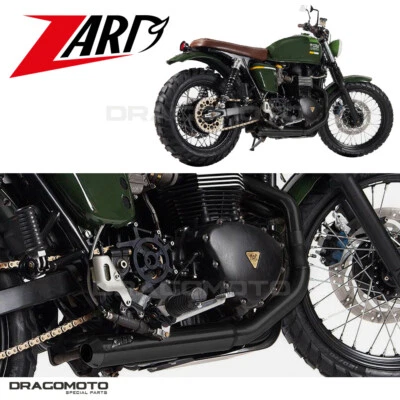 BONNEVILLE T100 TRIUMPH 2012 2013 ZARD escape completo CROSS preto RC ZTP034S00S... - Imagem 1 de 4