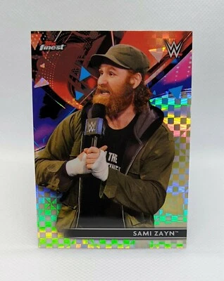2021 Topps Finest WWE Sami Zayn X-Fractor Parallel #68 Smackdown - Image 1 of 2